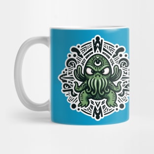 Cthulhu and tribal ornaments Mug